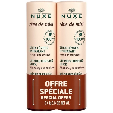 Nuxe Rêve de Miel stick labbra idratante BIPACCO RISPARMIO 2 pezzi