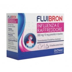 Chiesi Fluibron Influenza e Raffreddore 600 mg/10 mg granulato 10 bustine paracetamolo/fenilefrina cloridrato