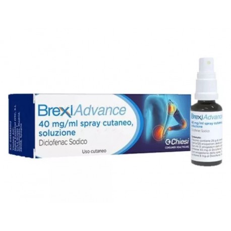 Nutra Essential Brexiadvance 40 mg/ml spray cutaneo soluzione Diclofenac Sodico 30 ml 125 erogazioni