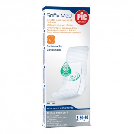 Pic Soffix Med Cerotto Post-operatorio Delicato in TNT 30x10 cm 3 pezzi