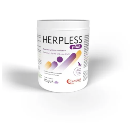 Herpless Facile integratore in polvere per gatti contro l'herpes virus 120 g Herpless Facile integratore in polvere per gatti contro l'herpes virus 120 g