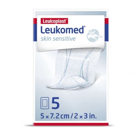 Leukomed Skin Sensitive Medicazione sterile in TNT adesivo 5x7,2cm 5 pezzi