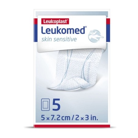 Leukomed Skin Sensitive Medicazione sterile in TNT adesivo 5x7,2cm 5 pezzi Leukomed Skin Sensitive Medicazione sterile in TNT adesivo 5x7,2cm 5 pezzi