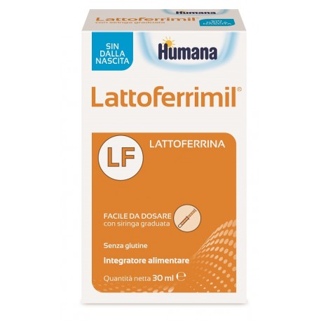 Humana Lattoferrimil integratore facile da dosare indicato fin dalla nascita 30 ml