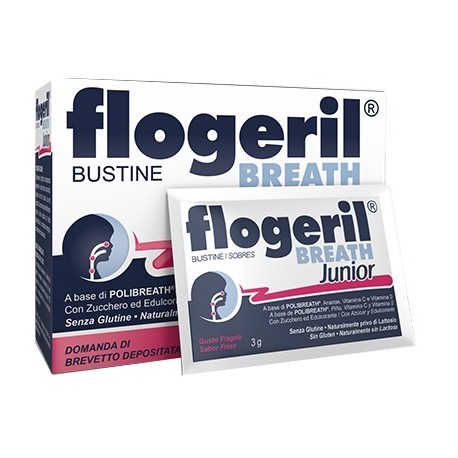 Flogeril Breath Junior integratore per il benessere di naso e gola dei bambini 20 bustine