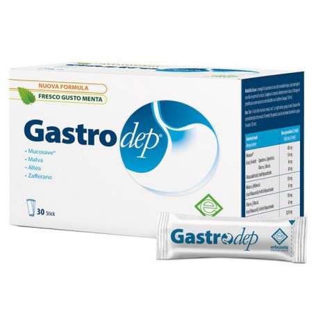 Erbozeta Gastrodep integratore azione emolliente e lenitiva dello stomaco 30 stick