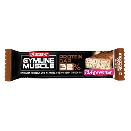 Enervit Gymline Barretta proteica con vitamine gusto nocciola 32% di proteine 48 g Enervit Gymline Barretta proteica con vitamine gusto nocciola 32% di proteine 48 g