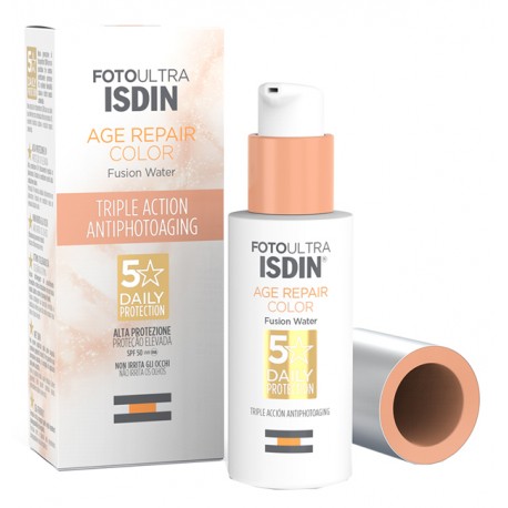 Isdin FotoUltra Age Repair Color Fotoprotezione viso ultraleggera SPF50 50 ml