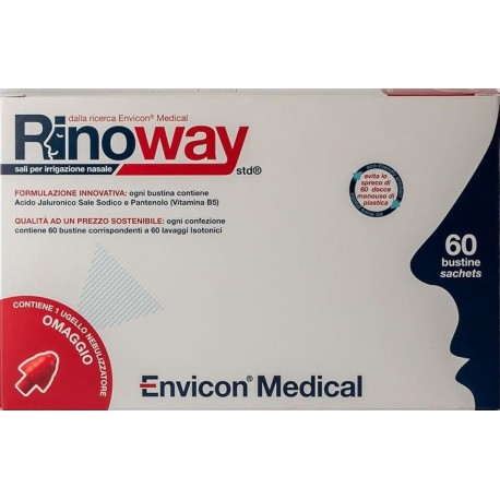 Rinoway Std Sali per Lavaggio nasale 60 bustine