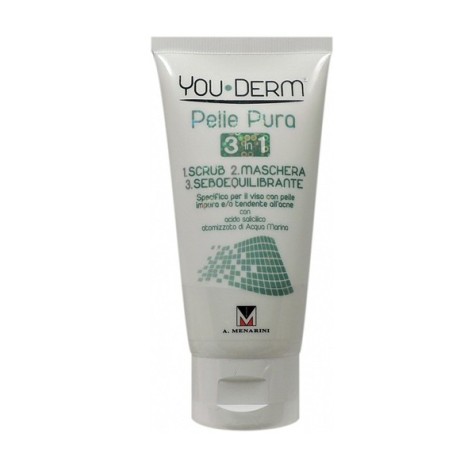 A. Menarini Ind. Farm. Riun. Youderm Pelle Pura 3 In 1 Scrub Maschera Seboregolatore 75 Ml A. Menarini Ind. Farm. Riun. Youderm Pelle Pura 3 In 1 Scrub Maschera Seboregolatore 75 Ml