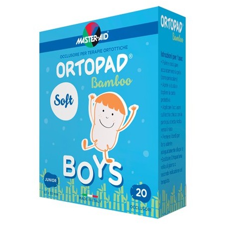 Master Aid Ortopad Soft Boys Junior Cerotto oculare per ortottica ambliopia strabismo 20 pezzi Master Aid Ortopad Soft Boys Junior Cerotto oculare per ortottica ambliopia strabismo 20 pezzi