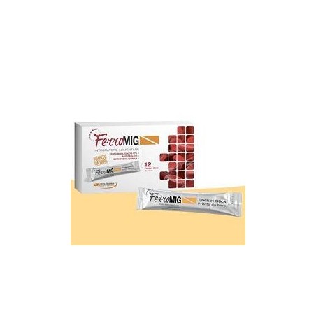FerroMIG 12 Stick Integratore di Ferro e Acido Folico per Gravidanza FerroMIG 12 Stick Integratore di Ferro e Acido Folico per Gravidanza