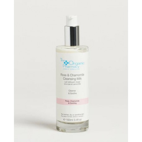 The Organic Pharmacy Rose & Chamomile Cleansing Milk latte detergente viso lenitivo 100 ml The Organic Pharmacy Rose & Chamomile Cleansing Milk latte detergente viso lenitivo 100 ml
