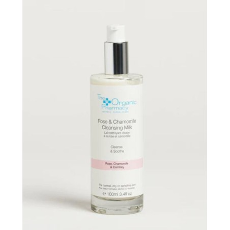 The Organic Pharmacy Rose & Chamomile Cleansing Milk latte detergente viso lenitivo 100 ml The Organic Pharmacy Rose & Chamomile Cleansing Milk latte detergente viso lenitivo 100 ml