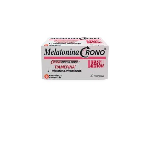 Melatonina Crono 1mg con Tiamepina integratore per prendere sonno rapidamente 30 compresse