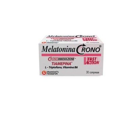 Melatonina Crono 1mg con Tiamepina integratore per prendere sonno rapidamente 30 compresse