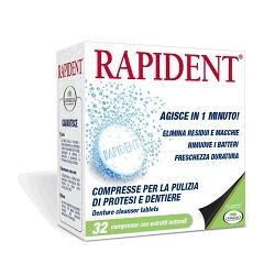 Rapident Compresse per pulire protesi e dentiere in 1 minuto 32 pezzi