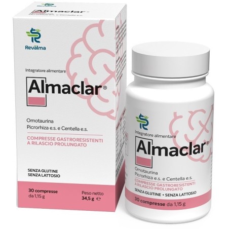 Almaclar integratore per memoria e per le funzioni cognitive 30 compresse gastroresistenti a rilascio prolungato Almaclar integratore per memoria e per le funzioni cognitive 30 compresse gastroresistenti a rilascio prolungato