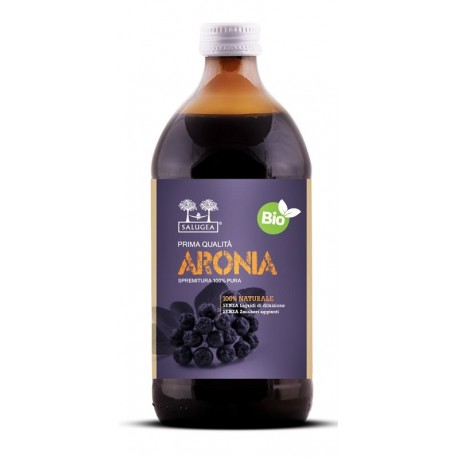 Salugea Succo di Aronia bio 500 ml - Integratore per le difese e ricostituente