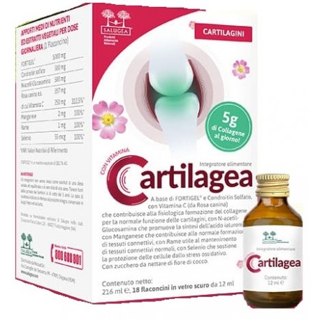 Salugea Cartilagea 18 flaconcini 12 ml - Integratore per il benessere articolare