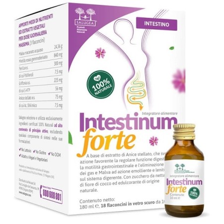 Salugea Intestinum Forte 18 flaconcini 10 ml - Integratore intestinale Salugea Intestinum Forte 18 flaconcini 10 ml - Integratore intestinale