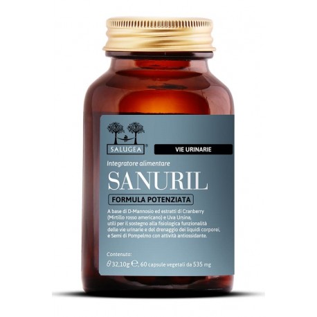 Salugea Sanuril formula potenziata 60 capsule - Integratore per le vie urinarie