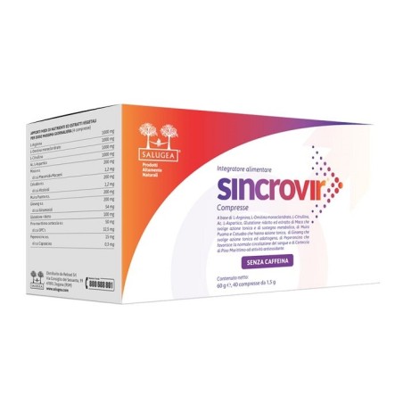 Salugea Epasal Sincrovir 40 compresse - Integratore tonico adattogeno Salugea Epasal Sincrovir 40 compresse - Integratore tonico adattogeno