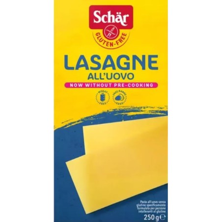Schar Pasta all'uovo per lasagne senza glutine senza pre-cottura 250 g Schar Pasta all'uovo per lasagne senza glutine senza pre-cottura 250 g