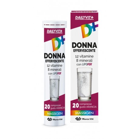 Dailyvit+ Donna Effervescente integratore vitamine e minerali per esigenze dell'organismo femminile 20 compresse