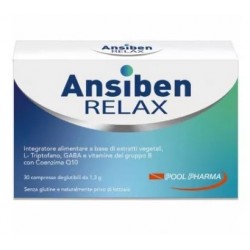 Pool Pharma Ansiben Relax integratore per ansia e stress 30 compresse