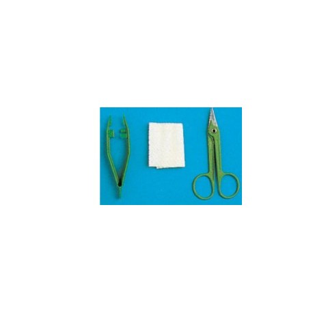 Farmacare Set Per Rimozione Suture con forbice, pinza e garza  in blister rigido