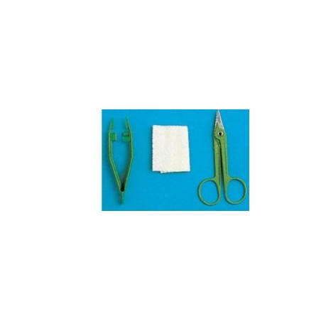 Farmacare Set Per Rimozione Suture con forbice, pinza e garza  in blister rigido