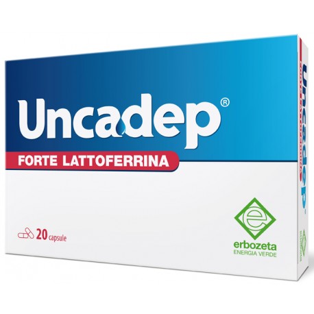 Erbozeta Uncadep Forte Lattoferrina integratore antiossidante fluidità secrezioni bronchiali 20 capsule