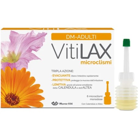 Marco Viti Vitilax Microclismi lassativi contro la stitichezza adulti 6 x 9 g Marco Viti Vitilax Microclismi lassativi contro la stitichezza adulti 6 x 9 g