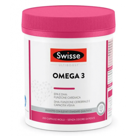 Swisse Omega 3 - Integratore alimentare di acidi grassi 200 capsule