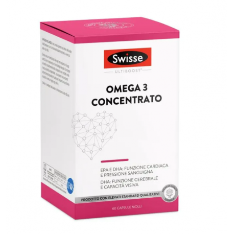 Swisse Omega 3 Concentrato - Integratore per il cuore e il controllo dei trigliceridi 60 capsule