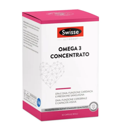 Swisse Omega 3 Concentrato - Integratore per il cuore e il controllo dei trigliceridi 60 capsule Swisse Omega 3 Concentrato - Integratore per il cuore e il controllo dei trigliceridi 60 capsule