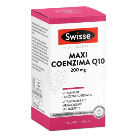 Swisse Maxi Coenzima Q10 - Integratore alimentare con coenzima Q10 e vitamine 30 capsule Swisse Maxi Coenzima Q10 - Integratore alimentare con coenzima Q10 e vitamine 30 capsule