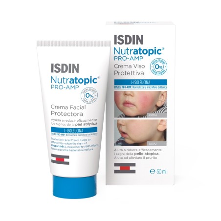 Isdin Nutratopic Pro-amp crema viso protettiva per pelle atopica 50 ml Isdin Nutratopic Pro-amp crema viso protettiva per pelle atopica 50 ml