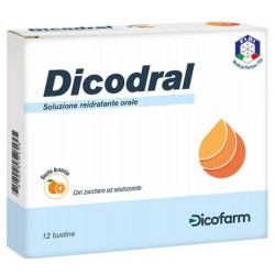 Dicofarm Dicodral integratore reidratante per perdite idrosaline in caso di diarrea 12 bustine