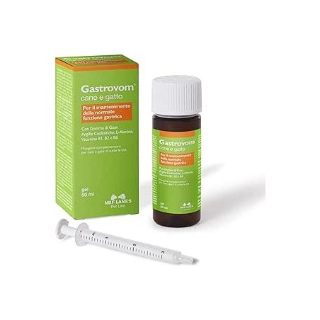 Gastrovom Cane Gatto integratore in gel per funzionalità gastrica 50 ml Gastrovom Cane Gatto integratore in gel per funzionalità gastrica 50 ml
