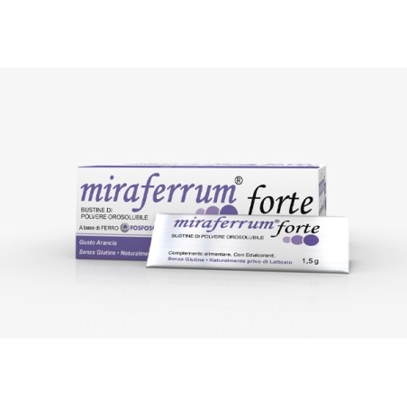 Mirraferrum Forte integratore con ferro e acido folico 20 bustine Mirraferrum Forte integratore con ferro e acido folico 20 bustine