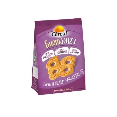 Cereal Buoni Al Grano Saraceno biscotti senza glutine zuccheri lievito 200 g Cereal Buoni Al Grano Saraceno biscotti senza glutine zuccheri lievito 200 g