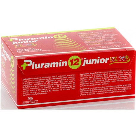 Pluramin12 Junior integratore per stanchezza e affaticamento 14 stick pack 12 ml