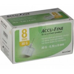 Accu-Check Accu-Fine ago per penna da insulina gauge 30 x 8mm 100 pezzi