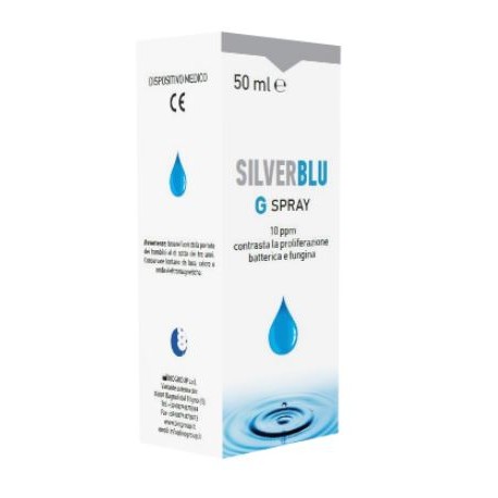 Silver Blu G Spray orale con argento microcolloidale contro la proliferazione batterica e fungina 50 ml