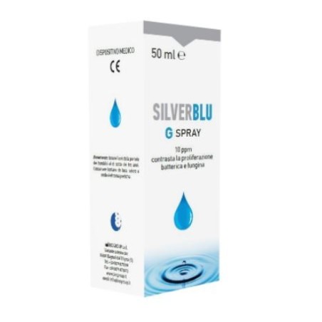 Silver Blu G Spray orale con argento microcolloidale contro la proliferazione batterica e fungina 50 ml Silver Blu G Spray orale con argento microcolloidale contro la proliferazione batterica e fungina 50 ml