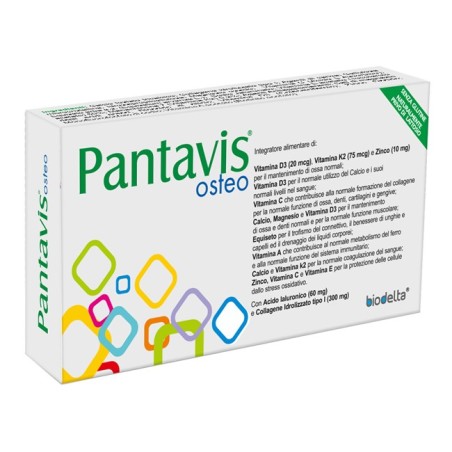 Pantavis Osteo integratore per il benessere delle ossa 30 compresse Pantavis Osteo integratore per il benessere delle ossa 30 compresse