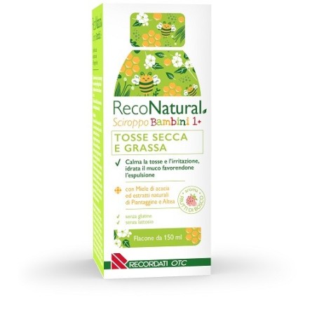 Reconatural Sciroppo Bambini da 1 anno per tosse secca e grassa 150 ml Reconatural Sciroppo Bambini da 1 anno per tosse secca e grassa 150 ml