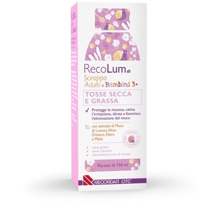 Recolum Sciroppo Adulti-bambini per tosse secca e grassa 150 ml Recolum Sciroppo Adulti-bambini per tosse secca e grassa 150 ml